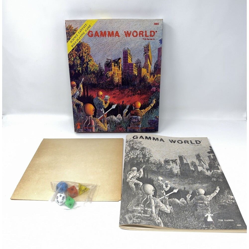 Gamma World TSR 3002 1978 First Edition 2nd Printing Complete Sealed Dice RPG